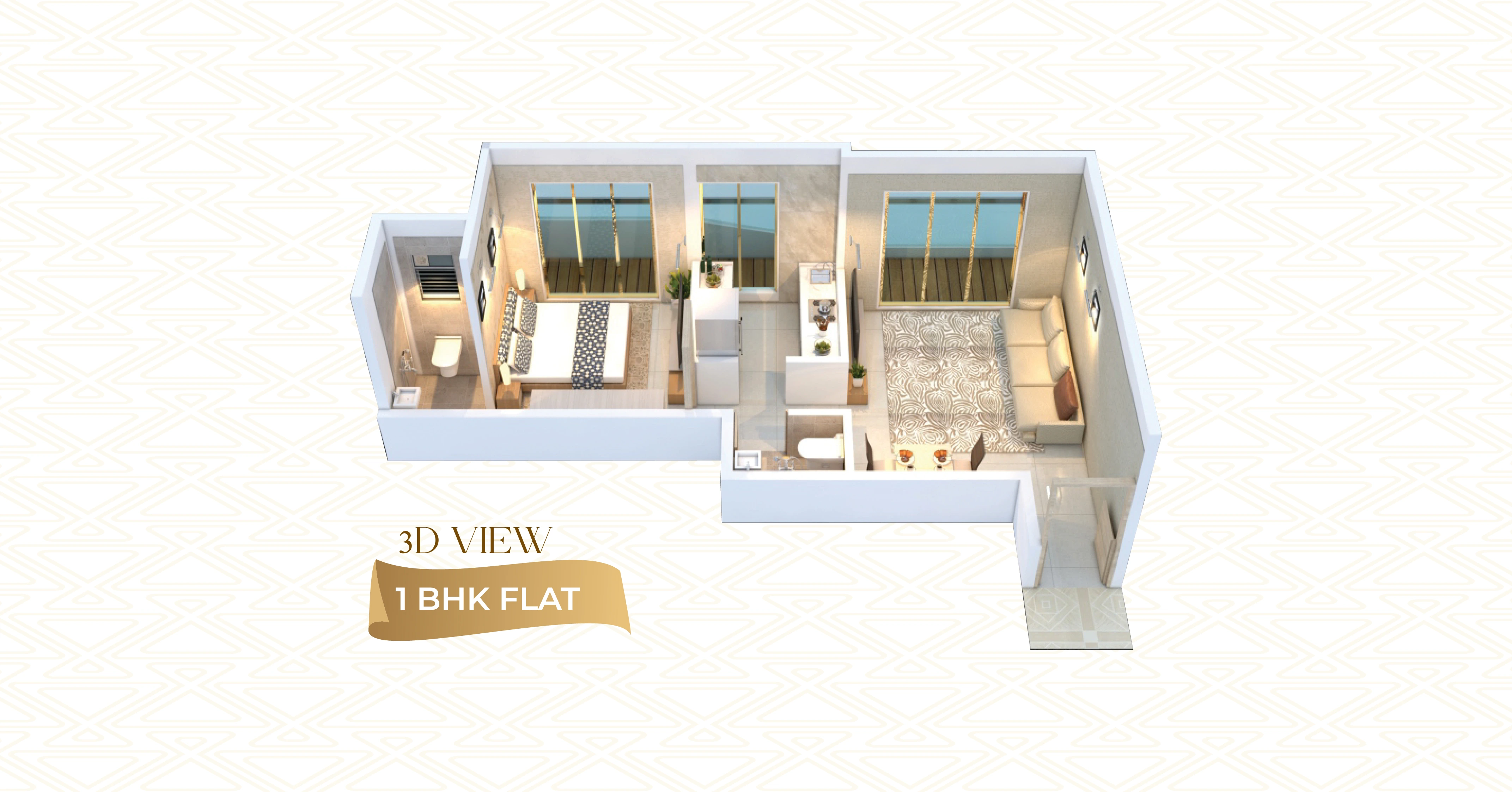 3D View 1BHK